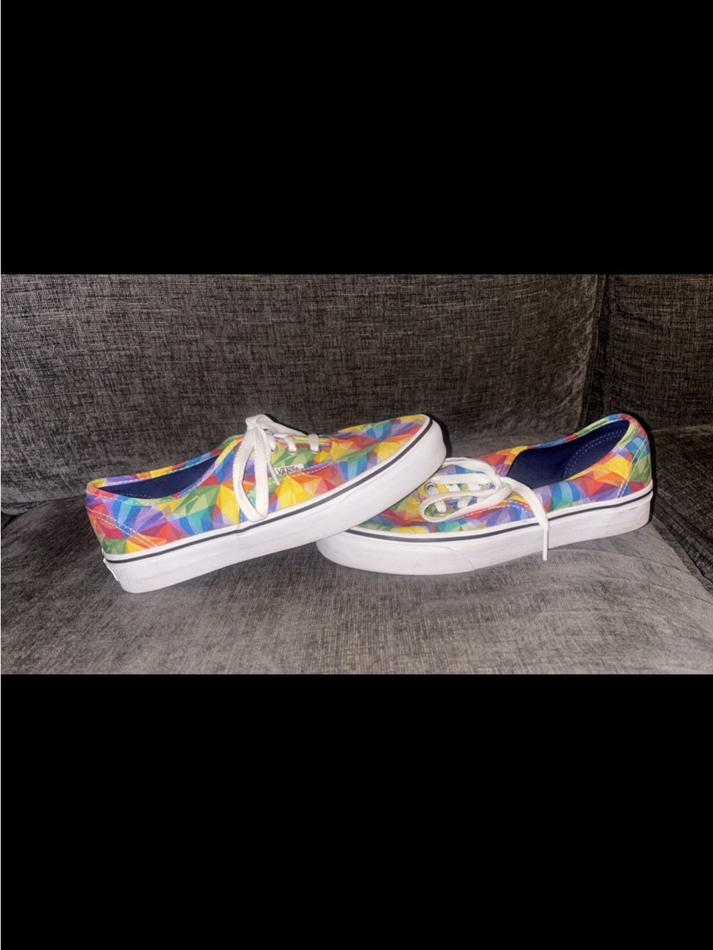 VANS Colorful Geometric Print Canvas Sneakers